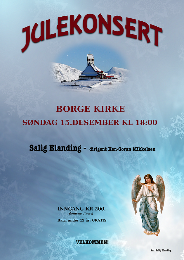 Salig Blanding 2019 A2 JULEKONSERT PLAKAT
