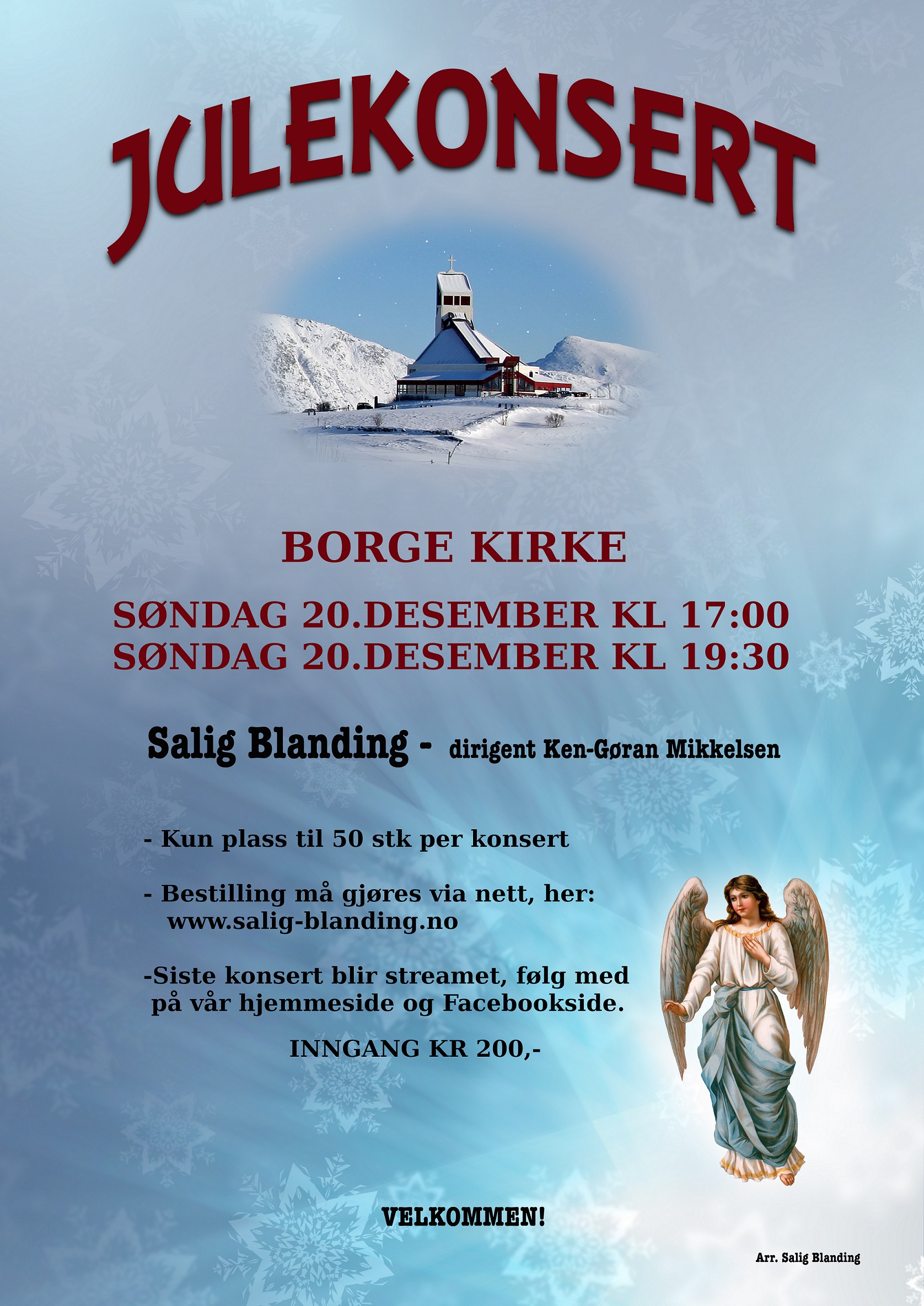Salig Blanding 2020 A2 JULEKONSERT PLAKAT web